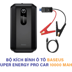 Kích bình ô tô Lithium Baseus Super Energy 2 trong 1 Jump Starter 1000A – kiêm bơm ô tô