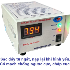 Máy Sạc Ắc Quy Tự Động Hames 24V 100Ah | Nạp Ắc Quy Hames HM2410 LCD